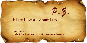 Pirnitzer Zamfira névjegykártya